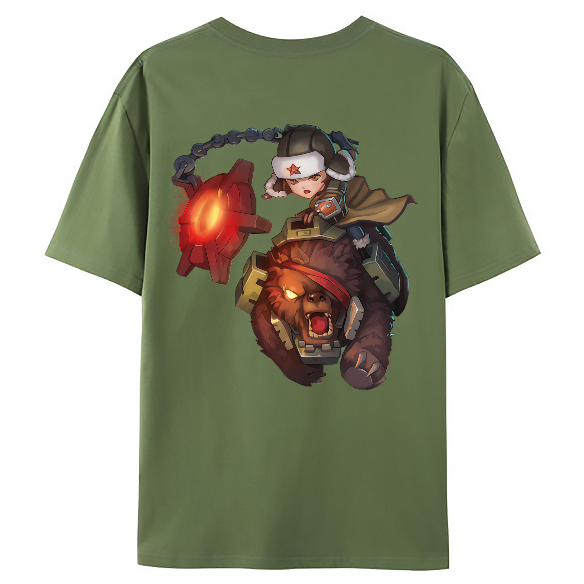 （画像用） リーグ・オブ・レジェンド League of Legends LOL 綿100％ メンズ半袖Tシャツ（バックプリント） 通気性